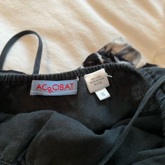 Navy Blue Linen Tank Top - Picture 3 of 4